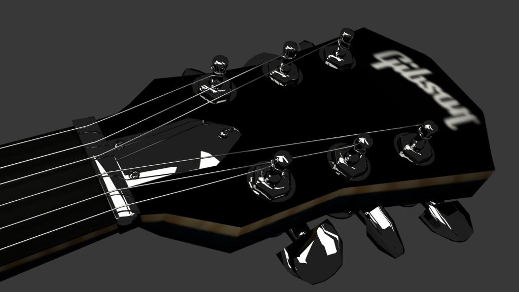 Stylised Gibson Es-335 3D model preview image 3